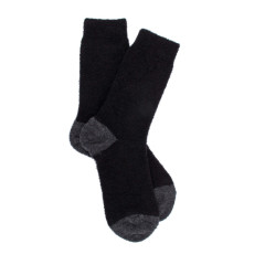  CHAUSSETTES FEMME LAINE POLAIRE BICOLORE NOIR 2