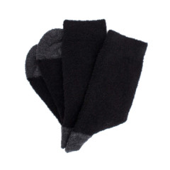  CHAUSSETTES FEMME LAINE POLAIRE BICOLORE NOIR 3