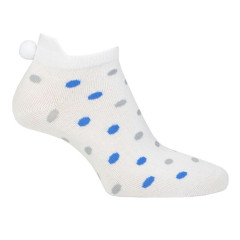 Chaussettes Eugénie dots blanc/ciel